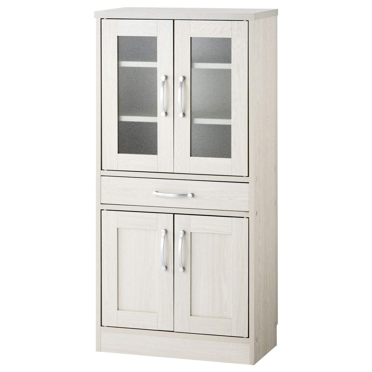 Amazon｜ぼん家具 食器棚 スリム 幅58×奥行30×高さ120 カップボード