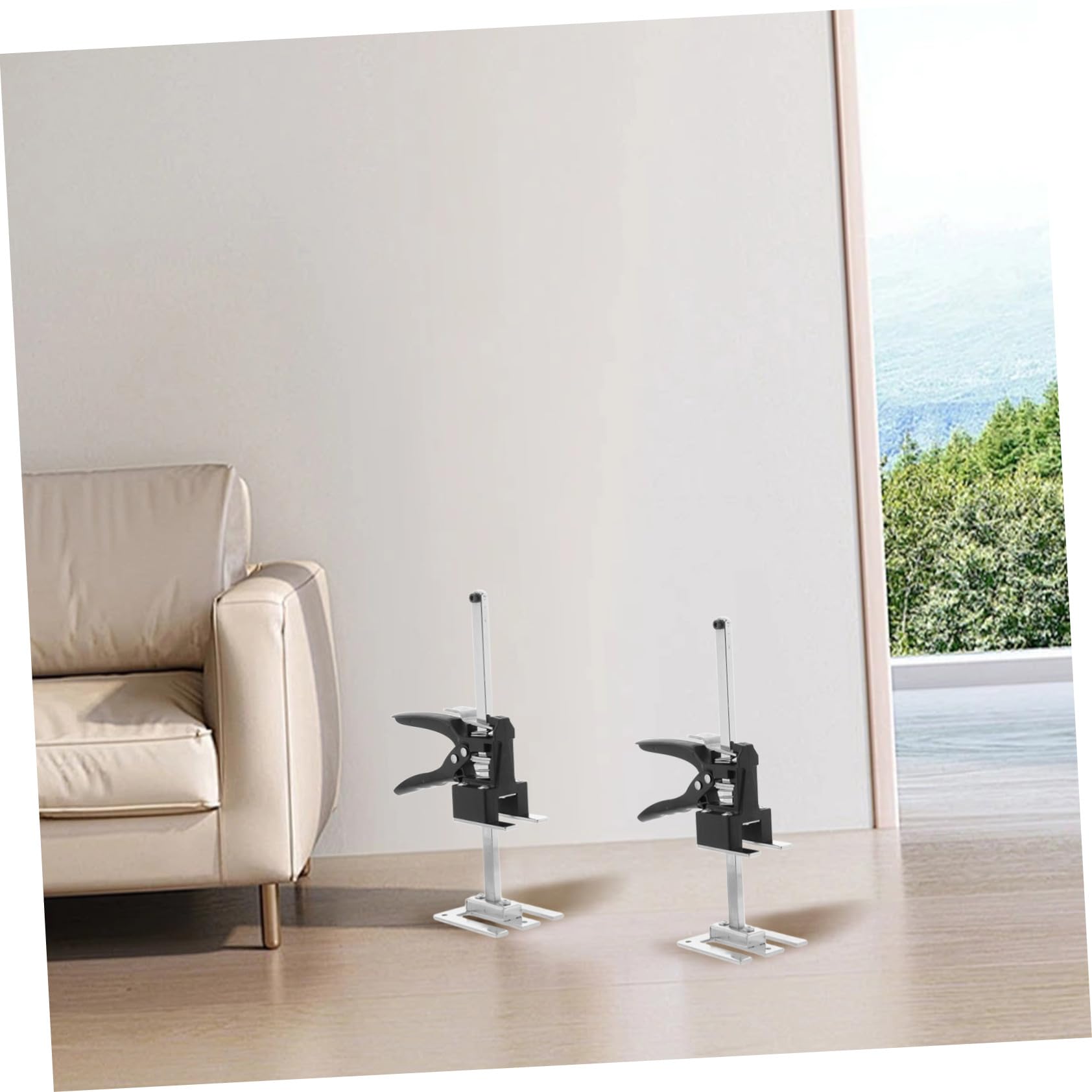 Ajustador de Altura de Azulejos de Pared de Acero, 2 Piezas | Nivelación Precisa y Posicionamiento, Elevación Portátil, para Instalación de Cerámica en Pared y Obra