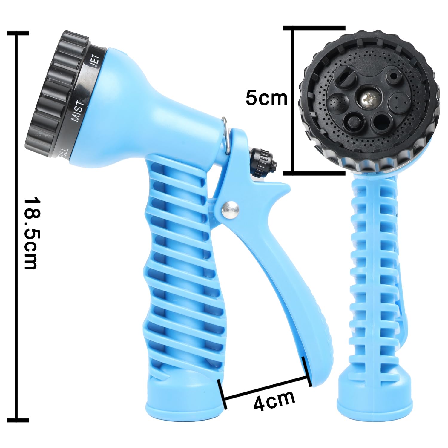 HERZO Tuyau d'Arrosage Flexible 30m, Anti-Torsion et Résistant, avec Pistolet d'Irrigation à 7 Jets, Idéal pour Jardin et Nettoyage (100FT)