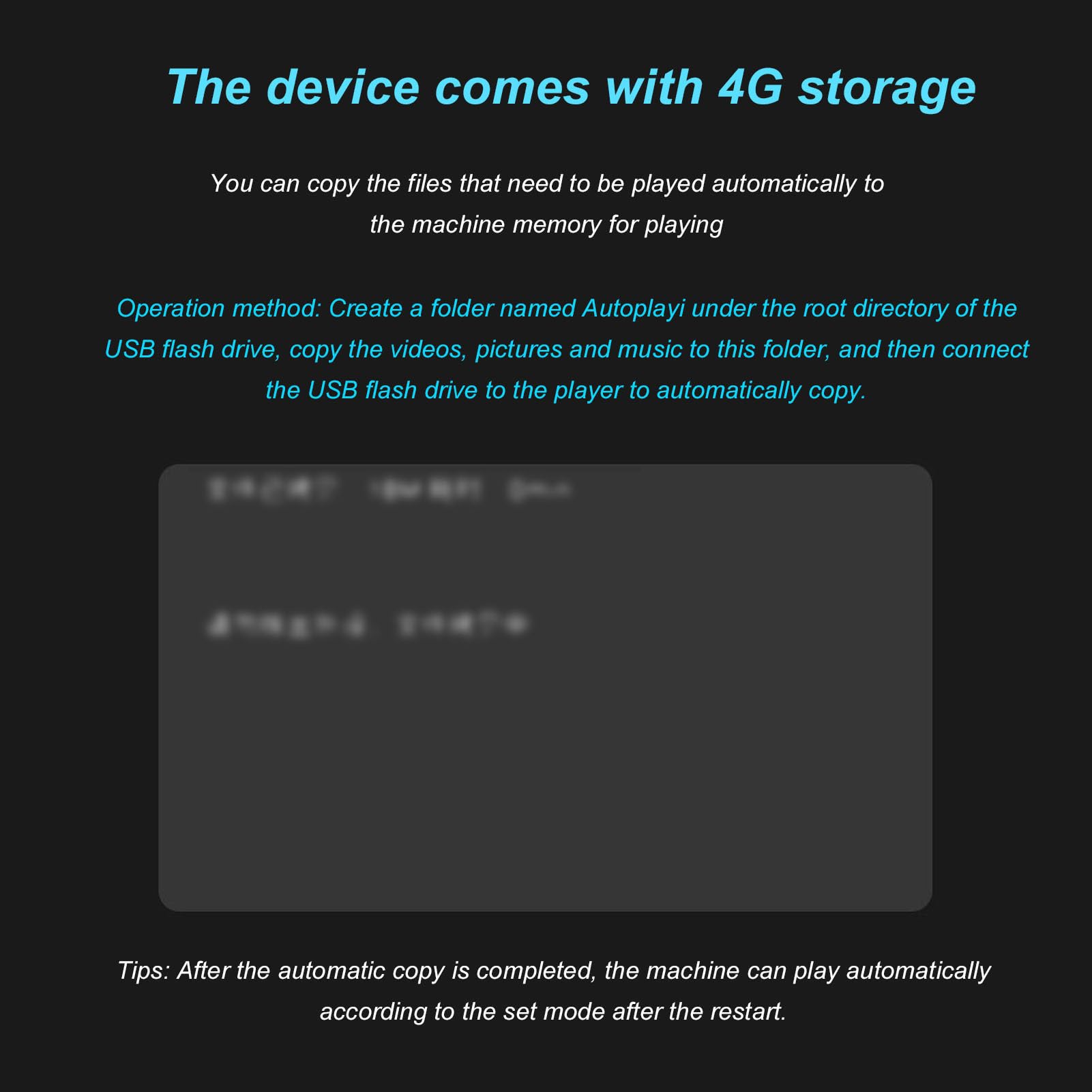 4K HD Video Player with Multi Format Support | 3840x2160 Resolution | Built in 4GB Storage | HDMI, AV, USB, and SD Card Compatibility | Auto Playback & Multi Subtitles (US Plug)