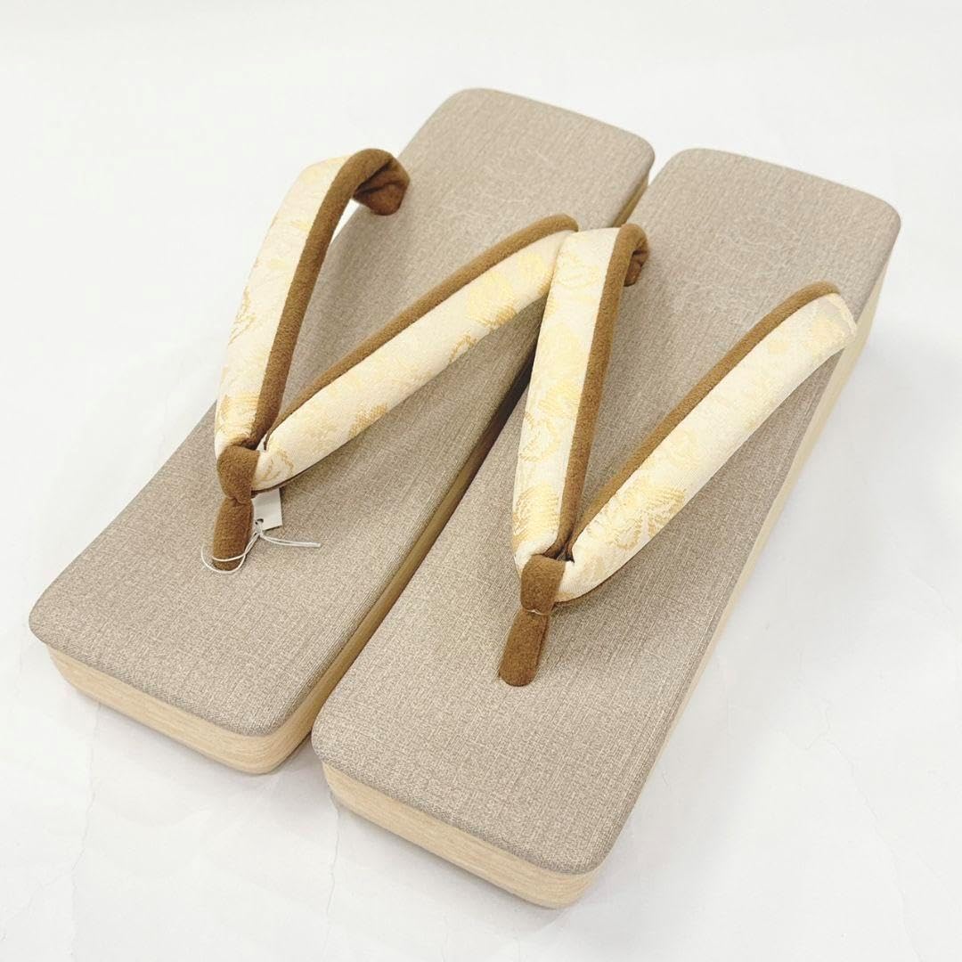 手菅かぶせ正絹帯地草履セット Fサイズ 黒クレープ底グリーン