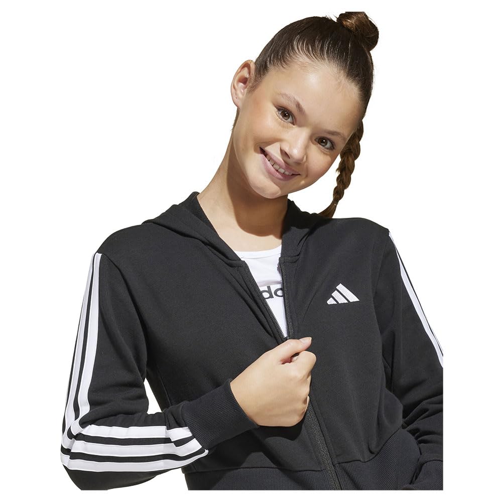 Adidas Mädchen Essentials Full Zip Crop Hoodie