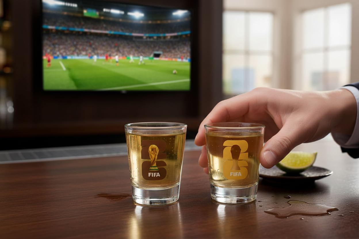 Official FIFA World Cup 2026 Edition - 1.7oz Trophy Shot Glasses (Set of 2) - Once-in-a-Lifetime Collector’s Item – Perfect for Tailgates, FIFA Parties, Mancaves or Bars Gift for Soccer Fans - Image 3