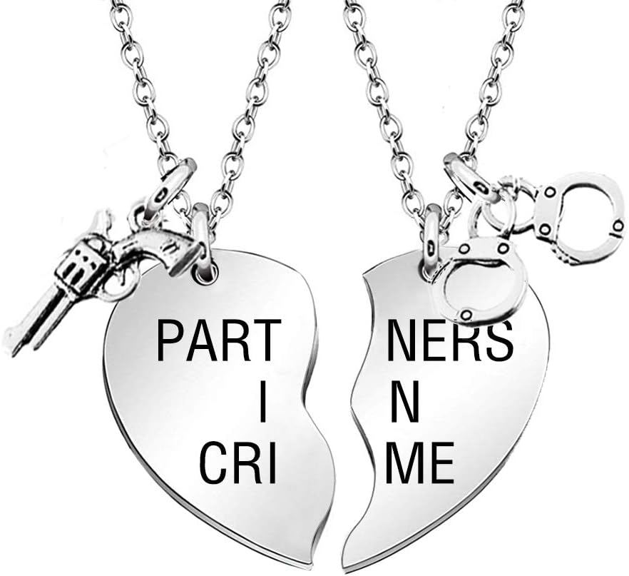 Best Friend Necklaces BFF Necklace for 2 Friendship Valentines Gifts Matching Heart Pendant Necklace Best Friends Forever