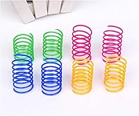 Vista 3 de ISMARTEN Cat Spring Toy (60 Pack), Cat Kittens Toys Plastic Coil Spiral Springs for Swatting, Biting, Hunting, and Active Healthy Play (Random Color)