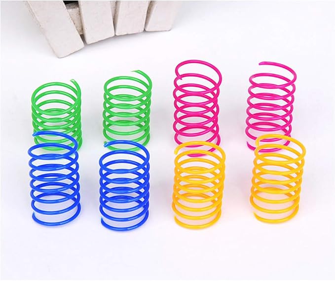 Juguete resorte para gatos espiral plástico 60 unidades miniatura 3