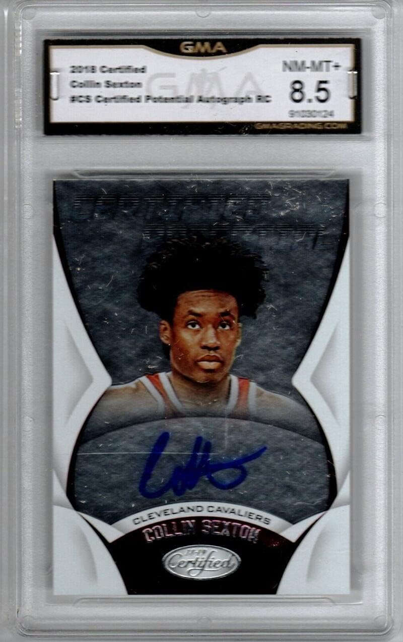 2018-19 Panini Certified Potential Autographs #CS Collin Sexton RC Rookie AUTO Graded GMA 8.5 (NM-MT+) NBA Basketball Trading Card Cleveland Cavaliers