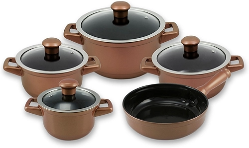 Ceraflame Conjunto Panelas de Cerâmica Duo Smart 5 Peças Cobre