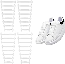 32 Pieces Of White Silicone Sneakers, Creative Elastic Laces, Sports Shoe Accessories, Simple And Versatile Laces