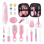 Baby Healthcare and Grooming Kit,21 in 1 Baby Electric Nail Trimmer Set, Baby Grooming Kit,Newborn Nursery Health Care Set,Infant Comb,for Newborn Infant Toddler Kids (Pink)