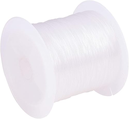 Miniatura 10 de Pandahall - 1rollo de alambre transparente de hilo de nylon para pesca, color blanco.
