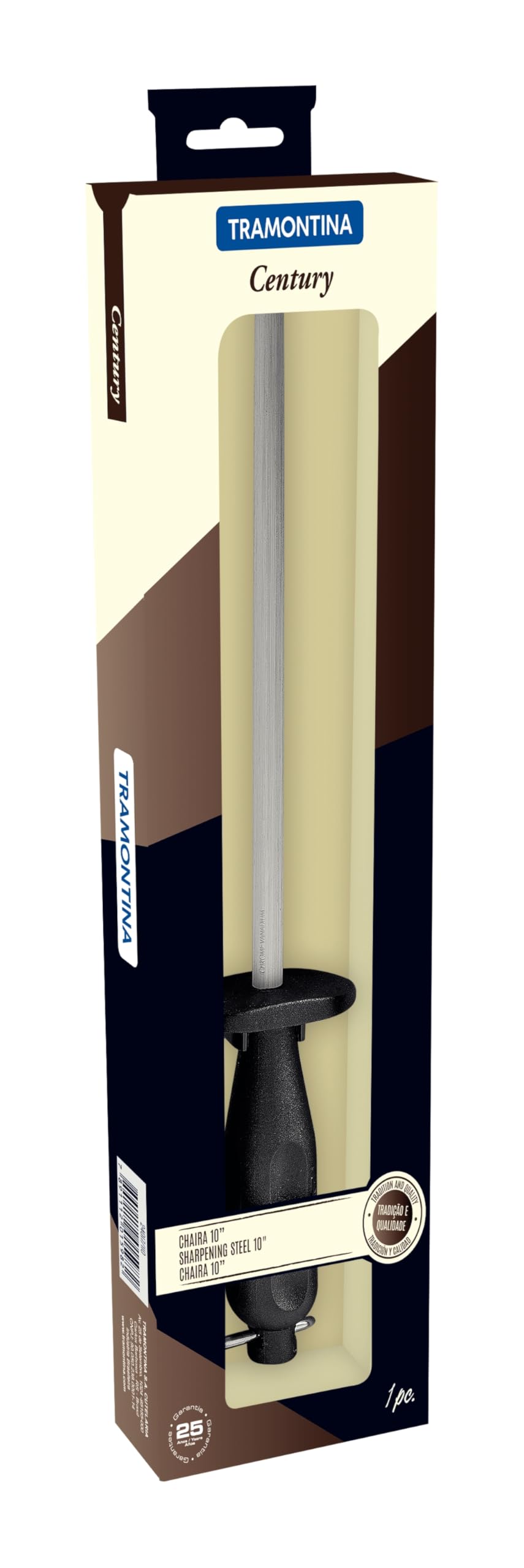 Tramontina Afilador de Cuchillos Chaira Century NSF en Acero al Carbono 25 cm
