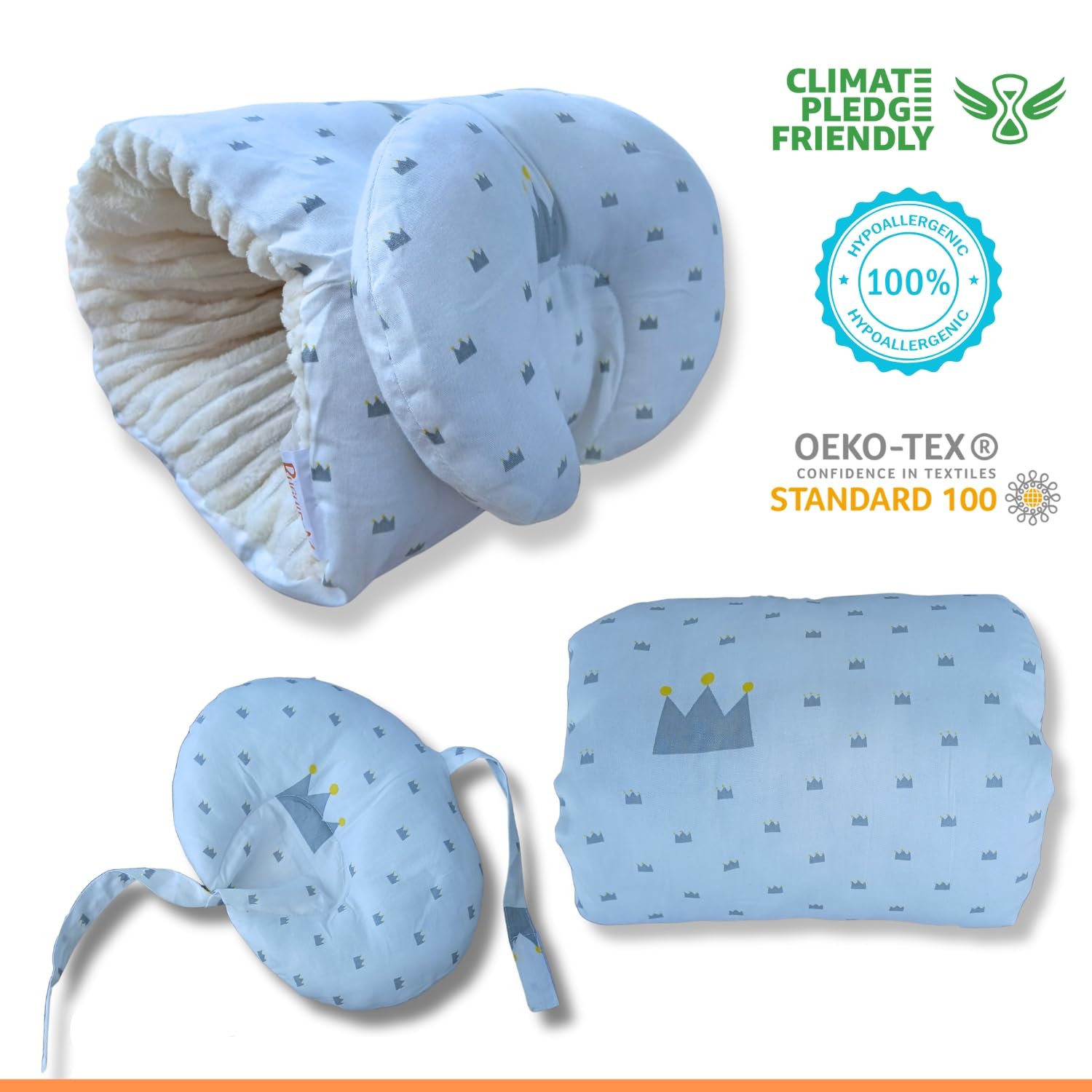 RUGUIES- Nursing Pillow- Ergonomic Infant Feeding Cushion + Anti-Reflux Pillow for Baby's Head at 45 Breast or Bottle Feeding - Image 2