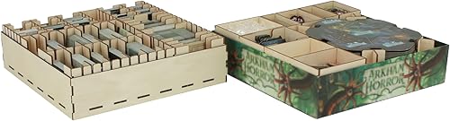 Vista 19 de The Broken Token Arkham Horror: The Card Game Revised Core Set Organizador compatible, caja de almacenamiento de madera para juegos de mesa