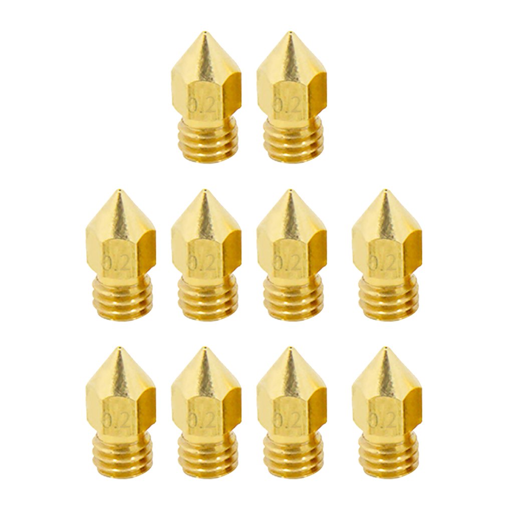 10 Pcs Upgradeable Extruder Nozzle Print Head Set for 3D Printers 3x0.2mm-image-5