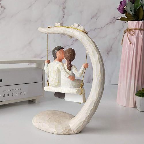 Miniatura 4 de Regalos de Boda para Ella del Esposo, Románticos, Regalos de Boda para Pareja, Esposa, Padres, Figuras de Pareja de Amor Pintadas a Mano de 9