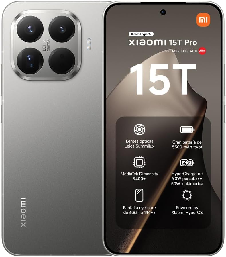 XIAOMI 15T Pro – Smartphone de 12+1024GB, Lente óptica Leica Summilux, Me…