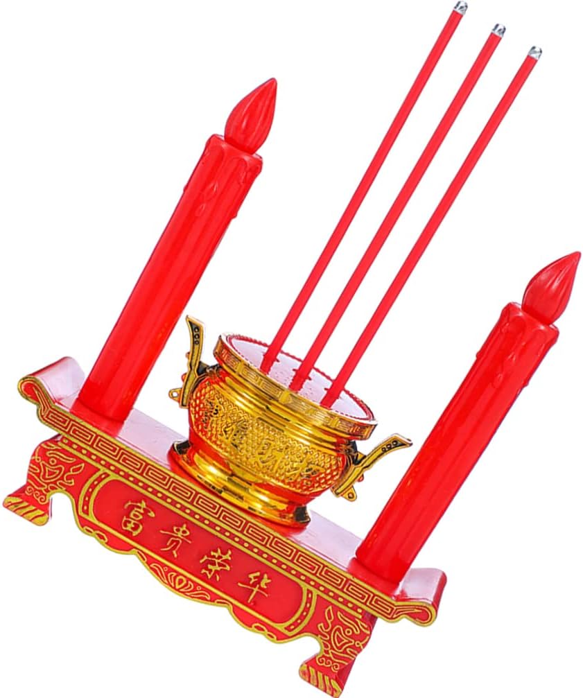 OSALADI Chinese Candle Lamp Candlestick Flameless Candle