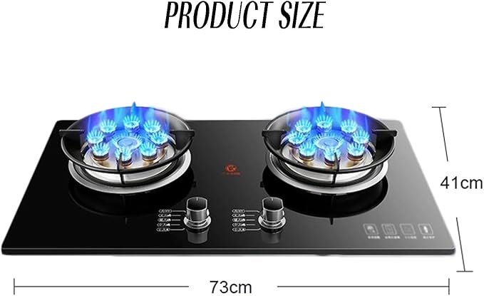 Estufa de Gas 2 Puestos 5.2 KW Portátil Negro Vidrio Temperado miniatura 3