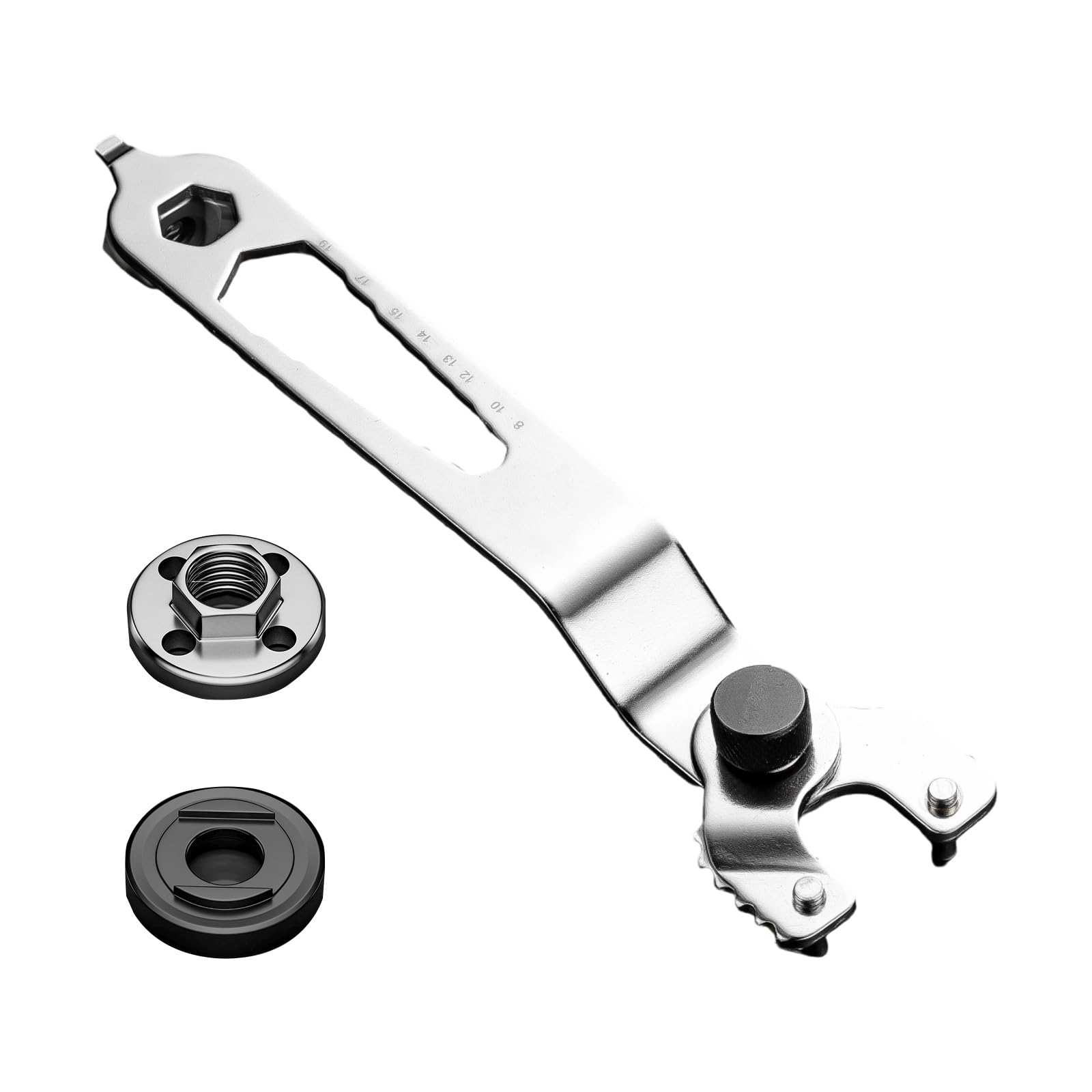 Angled Grinder Wrench 12 in 1 Design Heavy Duty Steel Construction Ergonomic Handle for Extended Use Ergonomic Angled Grinder Tool