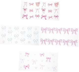 Anneome Kit De Transferencia De Tazas De 4 Piezas: Calcomanías Impermeables Con Diseño De Lazo - Adhesivos Para Tazas De 473 Ml - Decoración Para Cafeterías, Manualidades, Fiestas, Bodas,