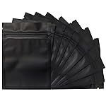 100 Pack Mylar Bags 3.3 x 5.1 Inch Resealable Smell Proof Bags Foil Pouch Bag Flat Bag Matte Black