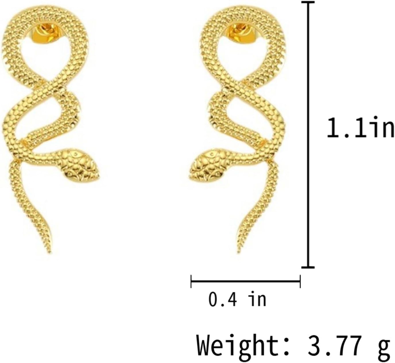 Snake Earrings for Women, 14K Gold/Silver Plated Snake-Shaped Earrings Dainty & Stylish Jewelry - Image 5