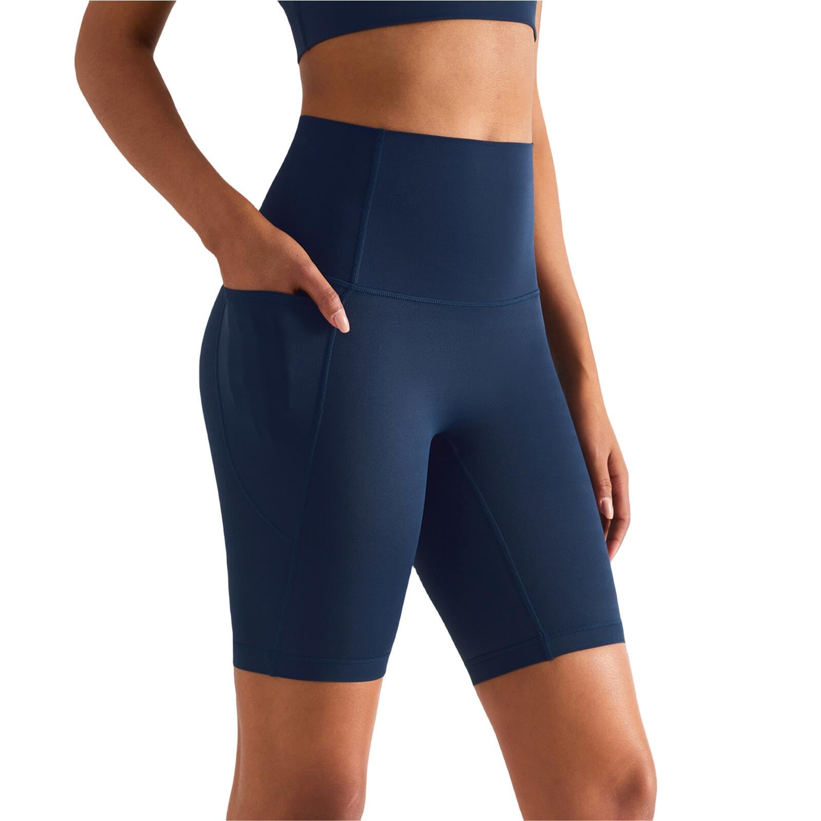 Legginsy damskie spodnie do jogi z wysokim stanem, wygodne, sportowe legginsy rowerowe i do biegania z kieszeniami