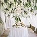 CEWOR 14pcs Wisteria Hanging Flowers 3.6ft Artificial Wisteria Vines Fake Hanging Garland Silk Flowers for Wedding Garden Outdoor Party Home Wall Decoration (White)