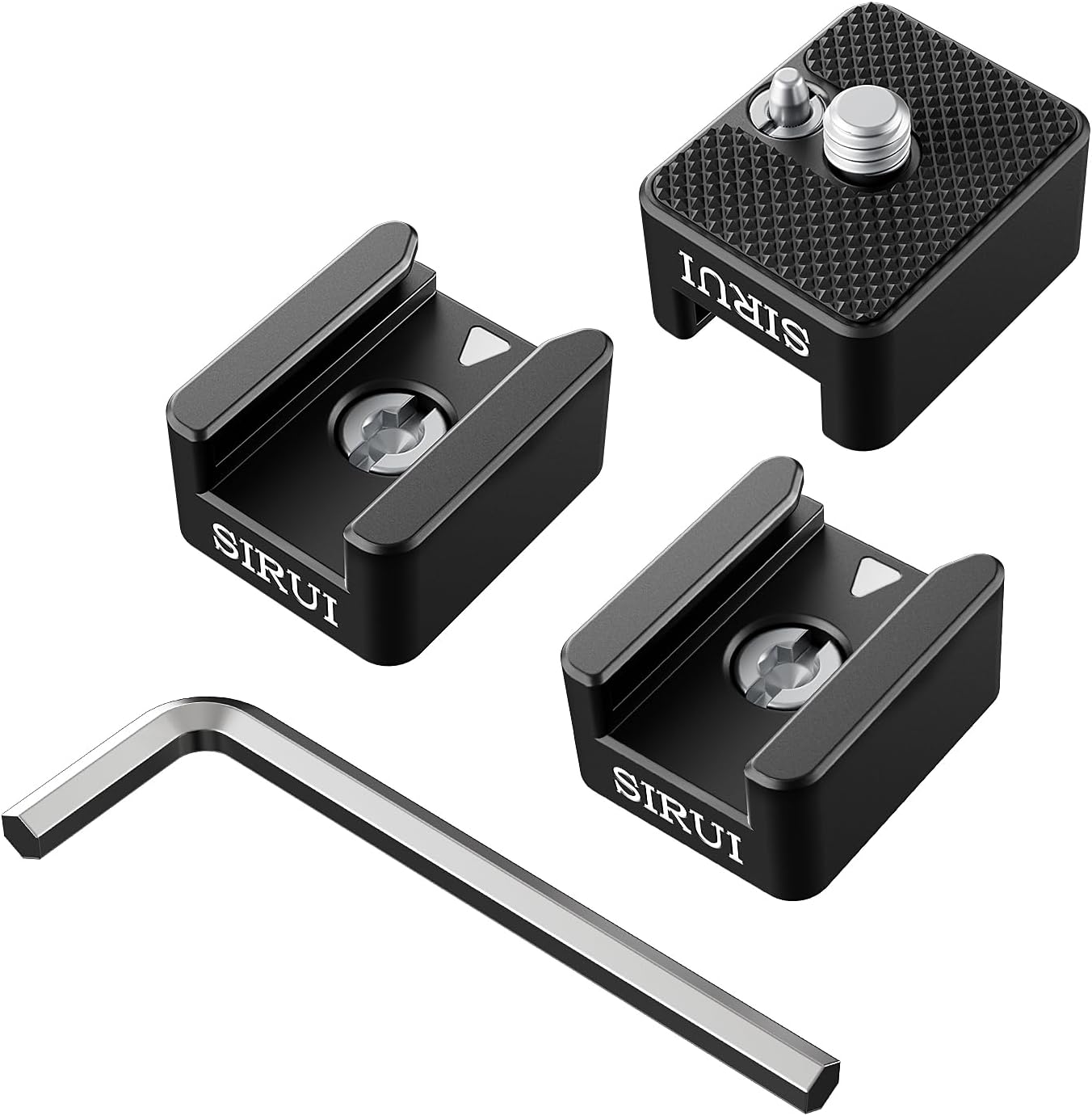 SIRUI 3 Pack Camera Cold Shoe Mount Adapter with 1/4"-20 Thread for Camera Cage, Flash, LED Light, Monitor and Microphone, AM-CSA-3