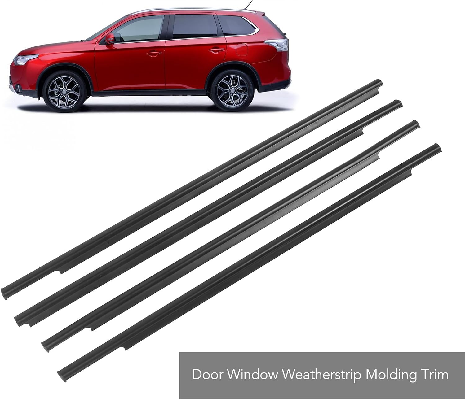 Uxsiya 4PCS Rubber Door Belt Weatherstrip Trim Replacement Compatible with Outlander 2006 to 2012