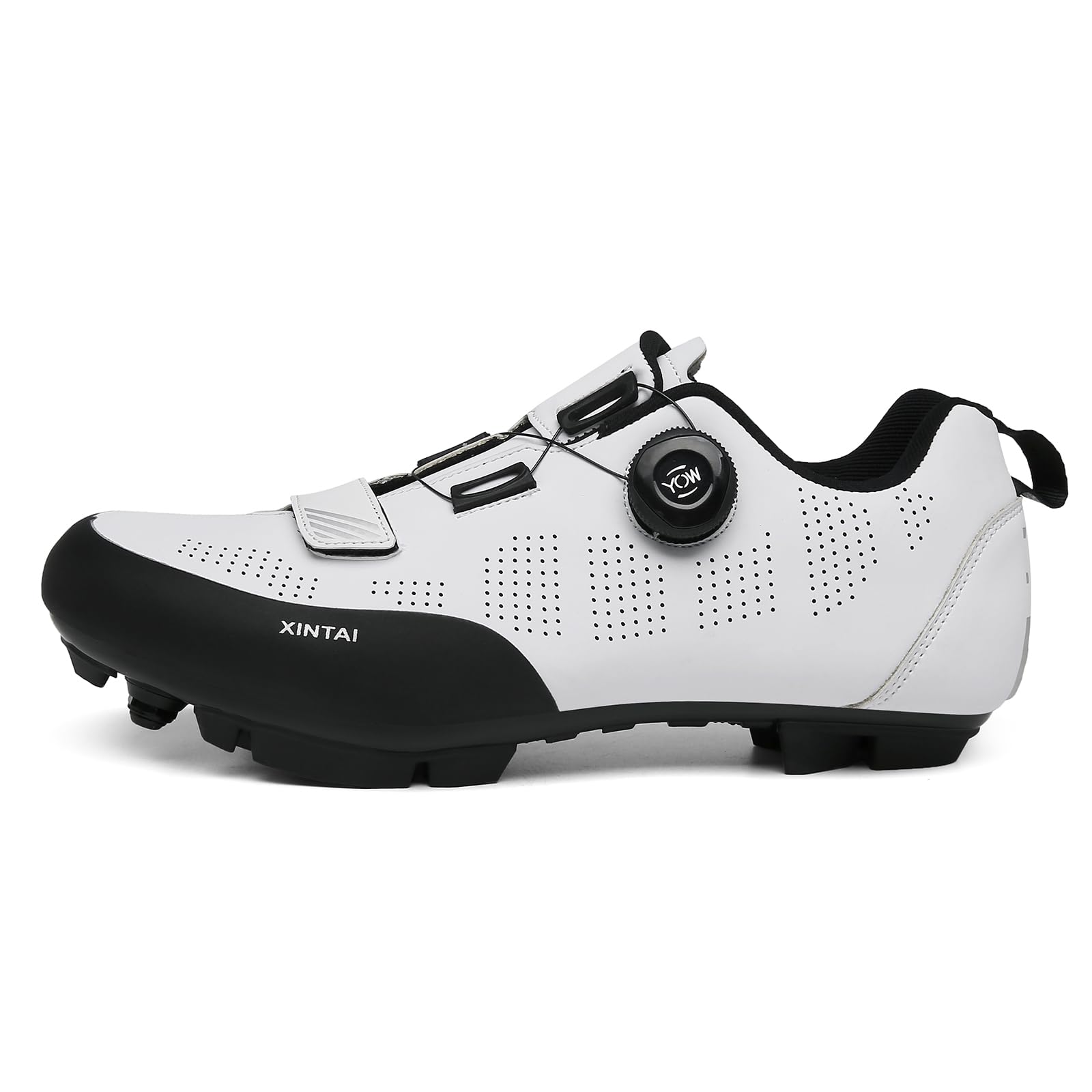 Herren MTB Schuhe, Fahrradschuhe Mountainbike Schuhe kompatibel mit SPD 2 Schrauben mit Cleats für draußen drinnen