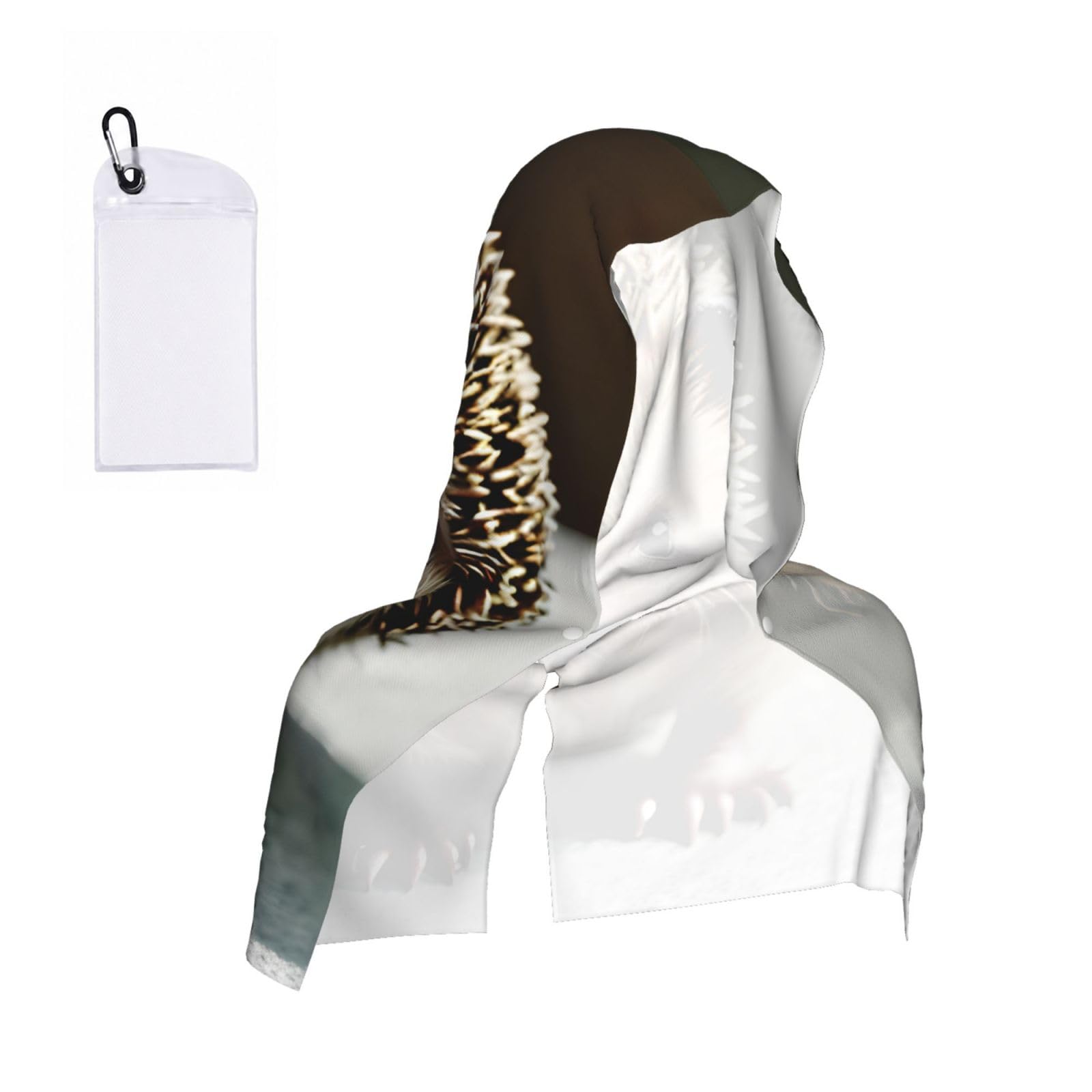CNTDBU Cute hedgehog Cooling Towel Hooded-Instant Chill Neck Cover for Sports, UV Cooling Rag for Running Gym