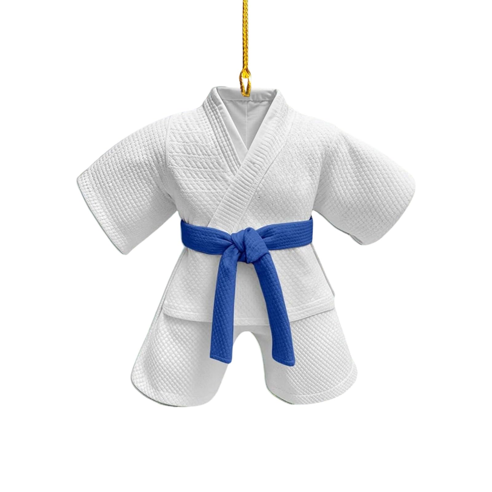 Rearview Mount Sports Theme 2D Flat Acrylic Ornament Charm Hanging Decoration Taekwondo Suit Pendant Decoration Safe Driving View Car Ornament