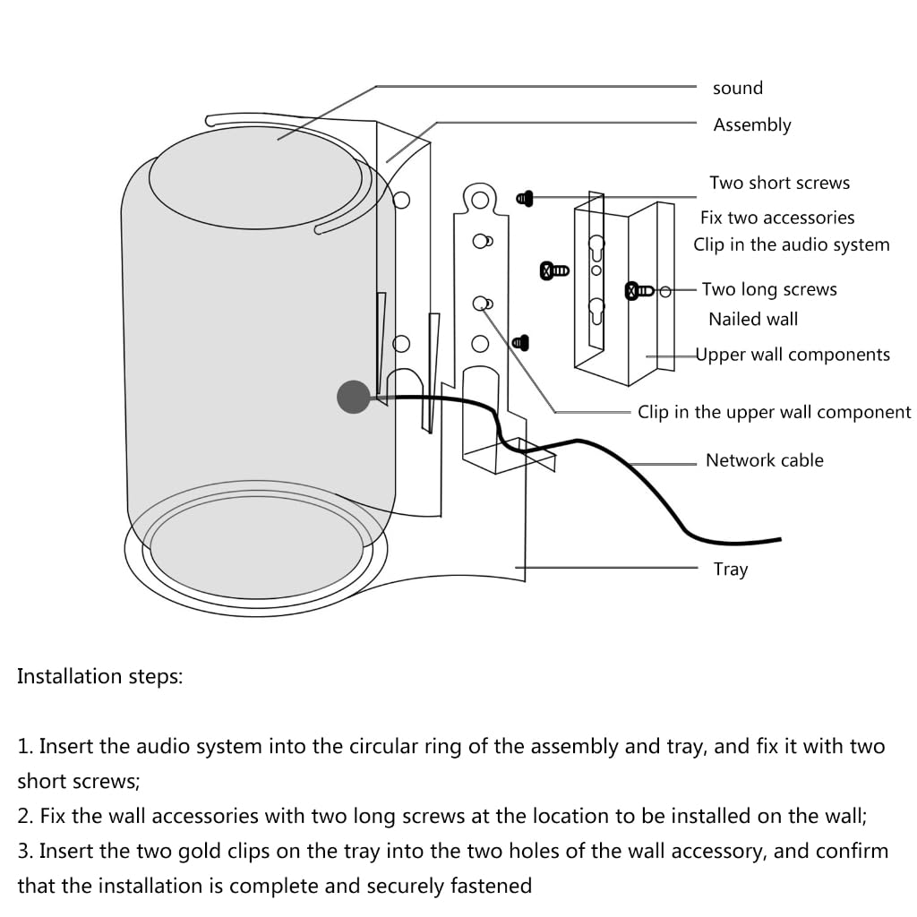 Staffa di montaggio a parete per altoparlante Staffa salvaspazio per HomePod 2 Speaker