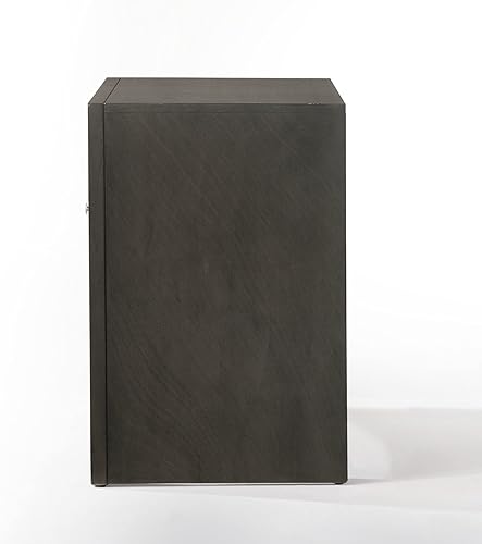 Miniatura 10 de HABITRIO - Mesita de noche de madera maciza con 2 cajones de almacenamiento y 1 bandeja extraíble, 26 x 17 x 25 pulgadas de alto (espresso)