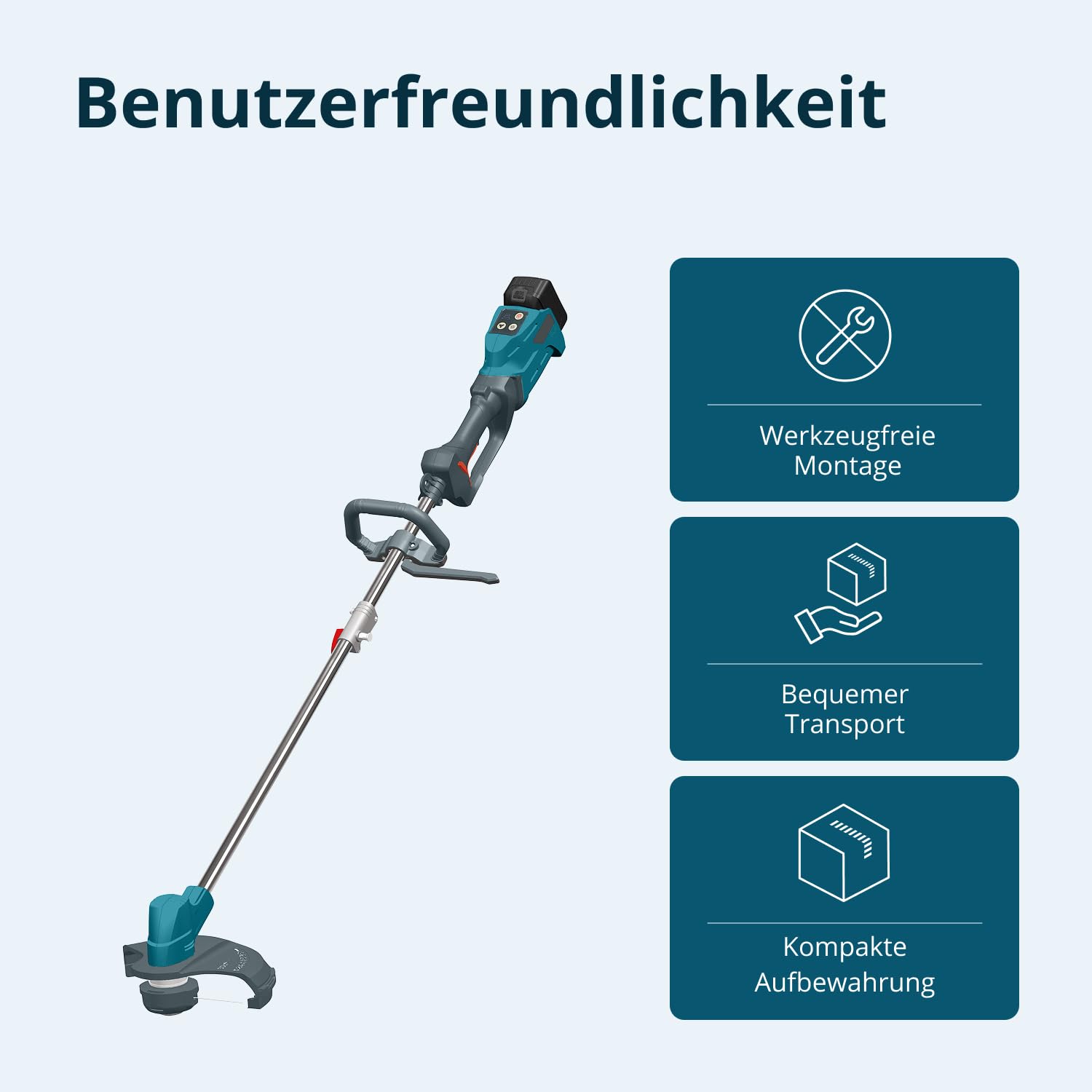 K&S Könner&Söhnen Zestaw do urządzeń ogrodowych zasilanych akumulatorem, do pielęgnacji trawnika, KS 33LM-BCT20V-SET 20 V i kosiarka (5 pozycji) do pielęgnacji trawnika, ładowarka + akumulator 4 Ah
