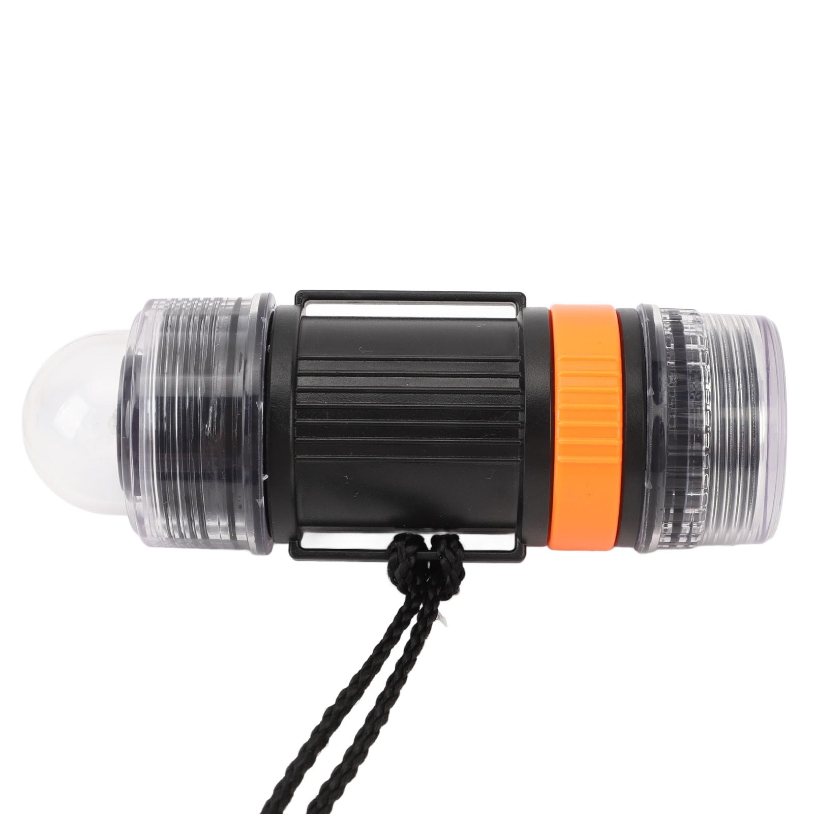 Luce stroboscopica per immersione Torcia subacquea a LED ad alta luminosità alimentata a batteria con tempo di combustione stroboscopico 72H 500LM per emergenza (Nera)