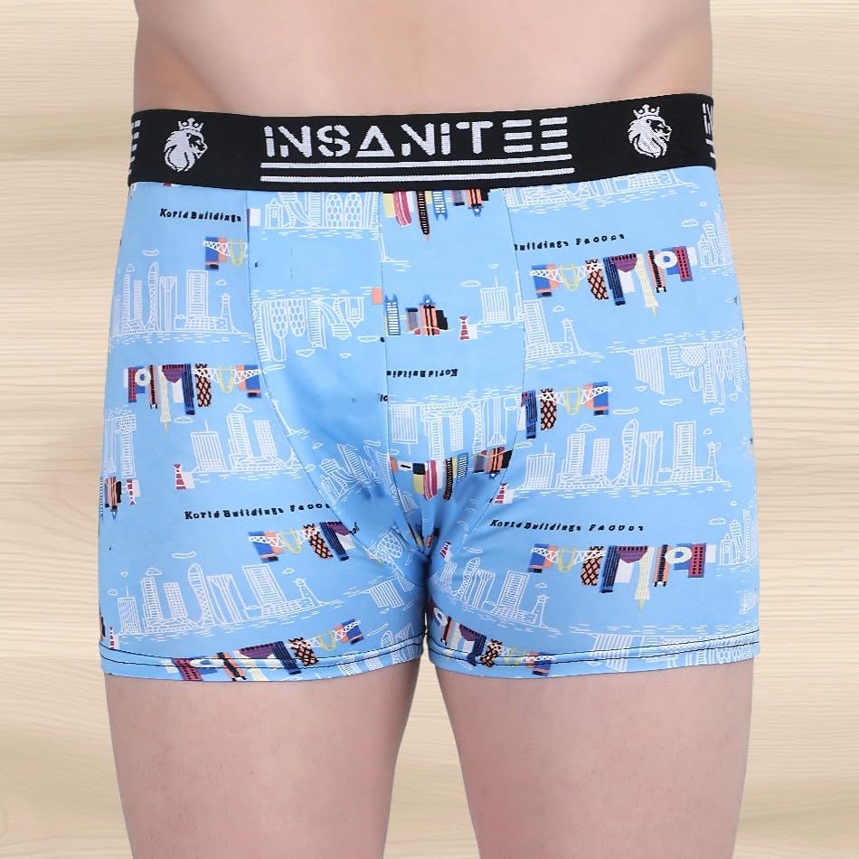 Image of Men's Nylon Stretch Printed Trunk | Ultra-Soft, Breathable Innerwear for Men | Stylish & Supportive Fit