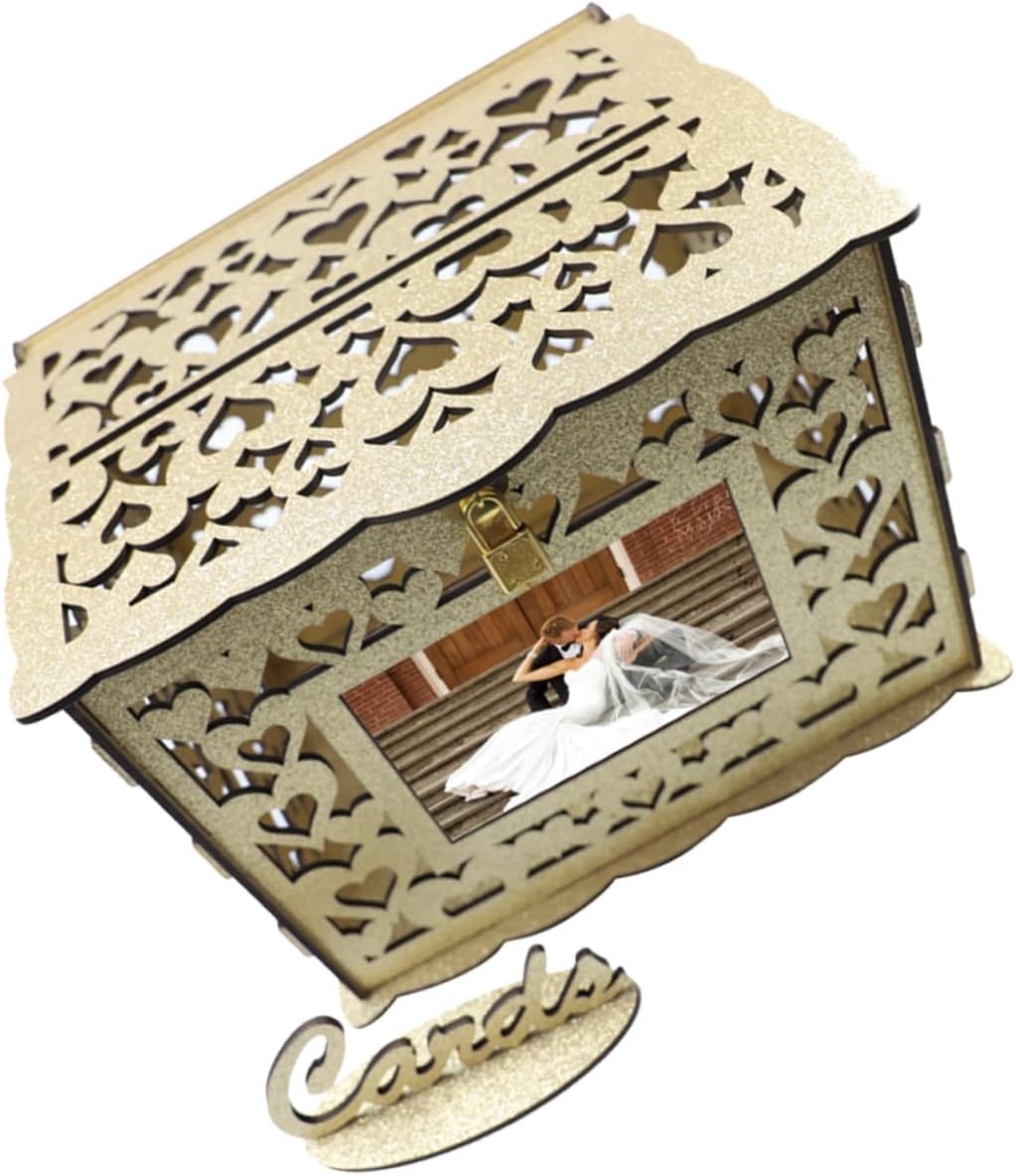 1set Greeting Card Box Hollow Design for Weddings Graduations and Anniversaries Elegant Keepsake Container for Cards Envelopes and Memories