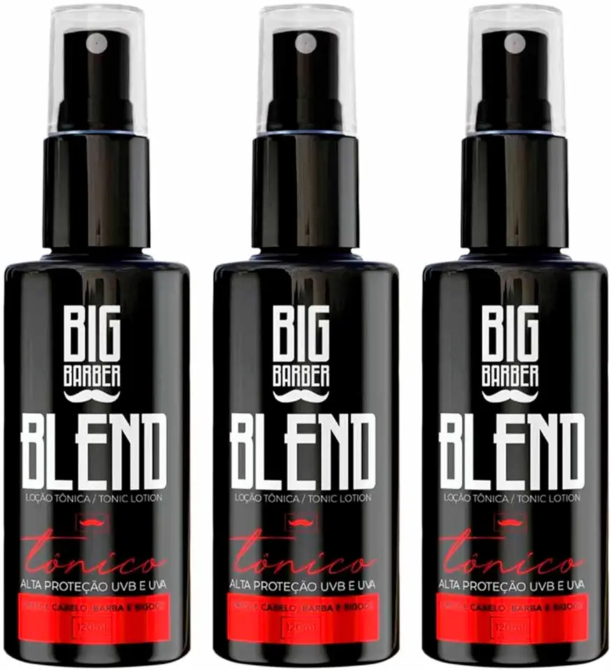 Kit 3x Produto Para Crescer Barba Loção Blend Big Barber