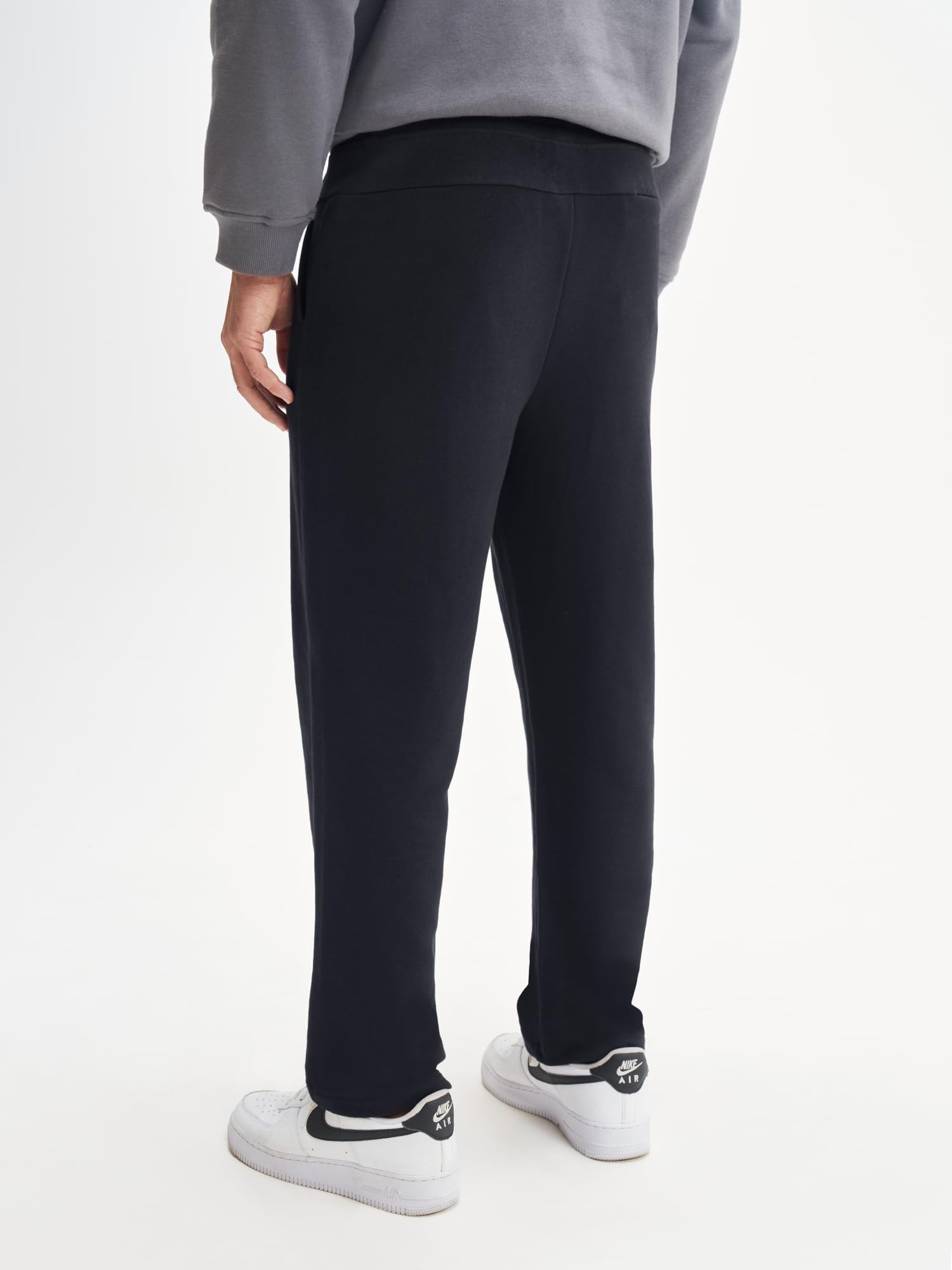 XYXX Pantalón de chándal de algodón peinado liso para hombre | Pantalón de chándal para hombre | Cordón | Ajuste sólido y relajado