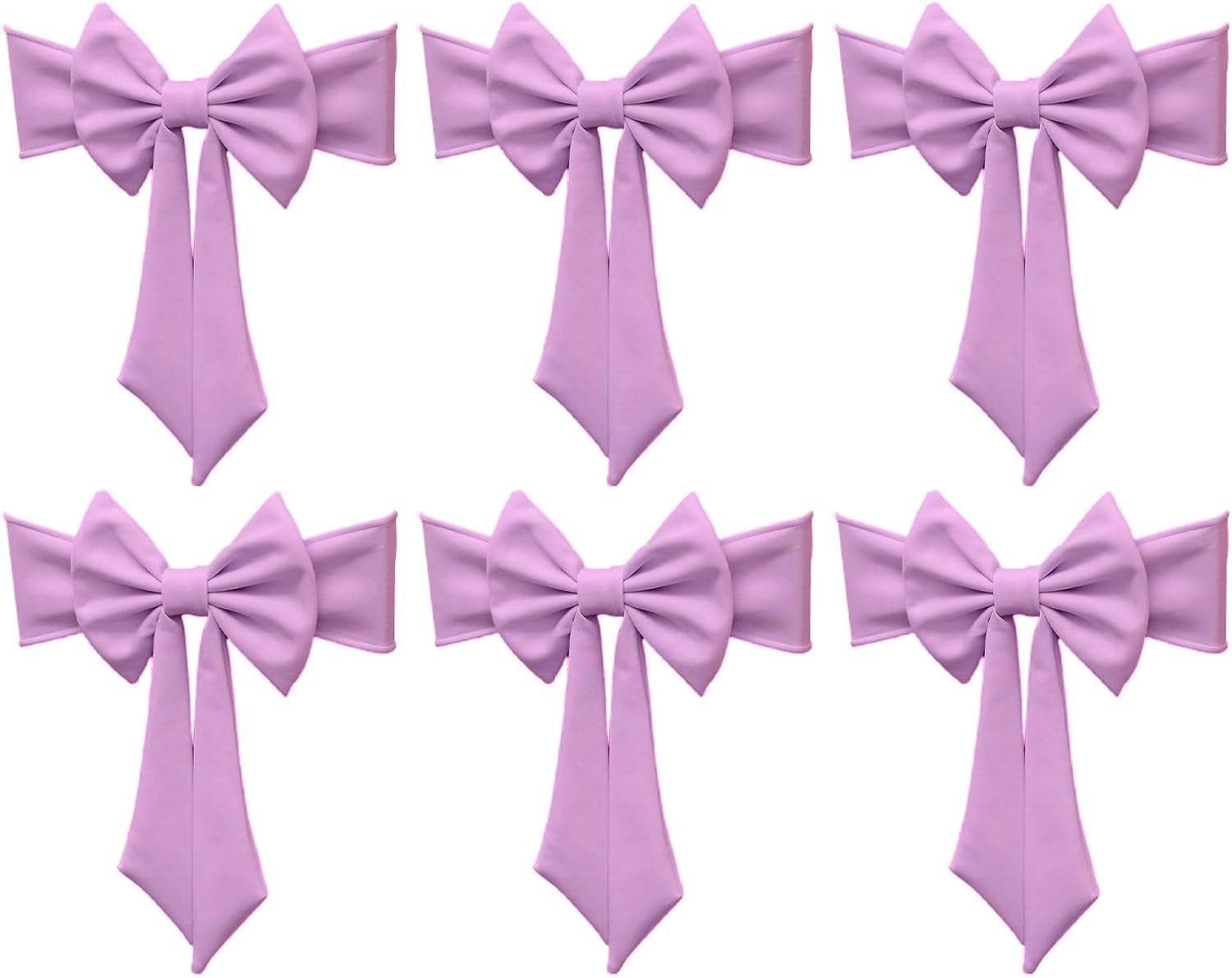 6 Pcs Spandex Chair Sashes, Chair Cover Elastic Bows Sashes, Universal Chair Cover Back Tie Supplies for Banquet, Party, Hotel Event Decorations (Pink)