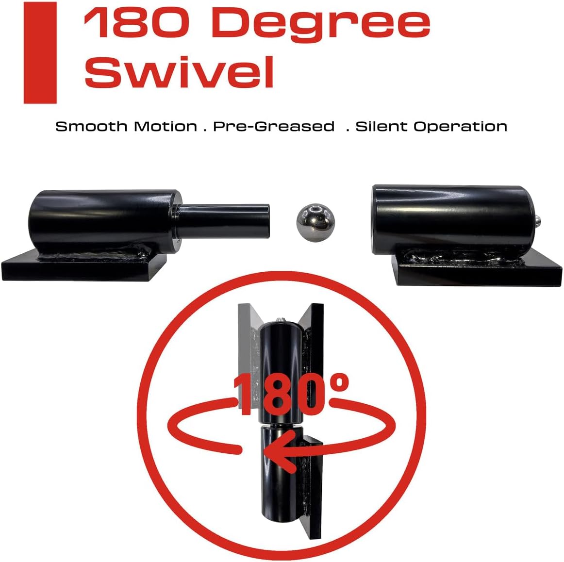 7” Weldable Barrel Hinges – Heavy Duty Gate Hinges – Weld On Hinges – Weld On Gate Hinges – Barrel Hinges Weld On – 7 Inch x 1.77 Inch - Ball Bearing Gate Hinge - Heavy Duty Hinges