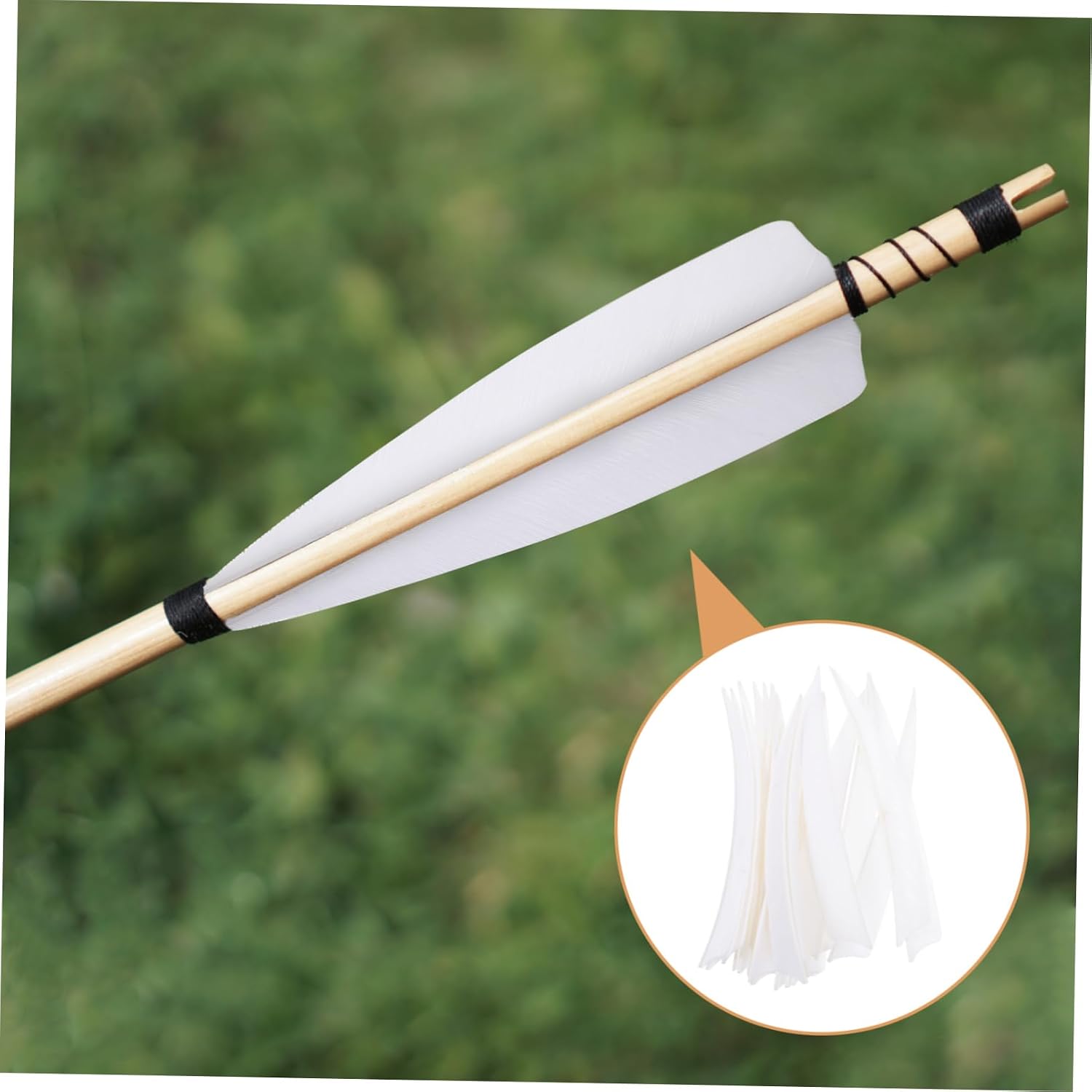 BESPORTBLE 40pcs Arrows Tail Turkey Archery Nocks Arrow Tails for Bow Installation for Target Practice