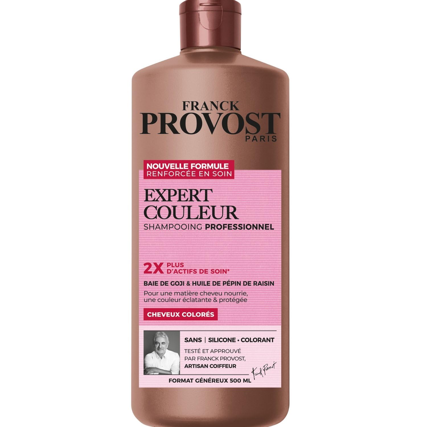 FRANCK PROVOST – Soin Shampooing Protecteur Couleur, Baie de Goji & Huile Fruité (500 mL) - Lot de 3 - vendu par Lot