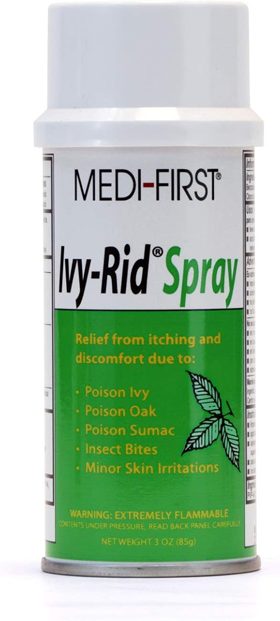 Medique -First 48717 Ivy Rid Spray, 3 Ounces | 3 oz Ivy Rid spray for first aid kits and outdoor work areas; helps address poison ivy exposure and skin irritation.
