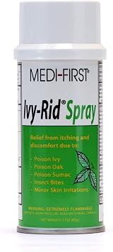 Medique -First 48717 Ivy Rid Spray, 3 Ounces | 3 oz Ivy Rid spray for first aid kits and outdoor work areas; helps address poison ivy exposure and skin irritation.