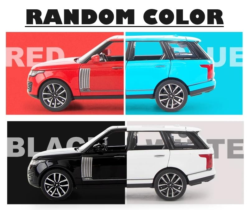 Image of Die-cast Range Rover Car Toy - 1:32 Scale Alloy Car SUV Model with Light & Sound, Pull-Back Off-Road Vehicle Toy for Kids & Collectors, Gift for Boys, Enthusiasts (Color as per Stock)