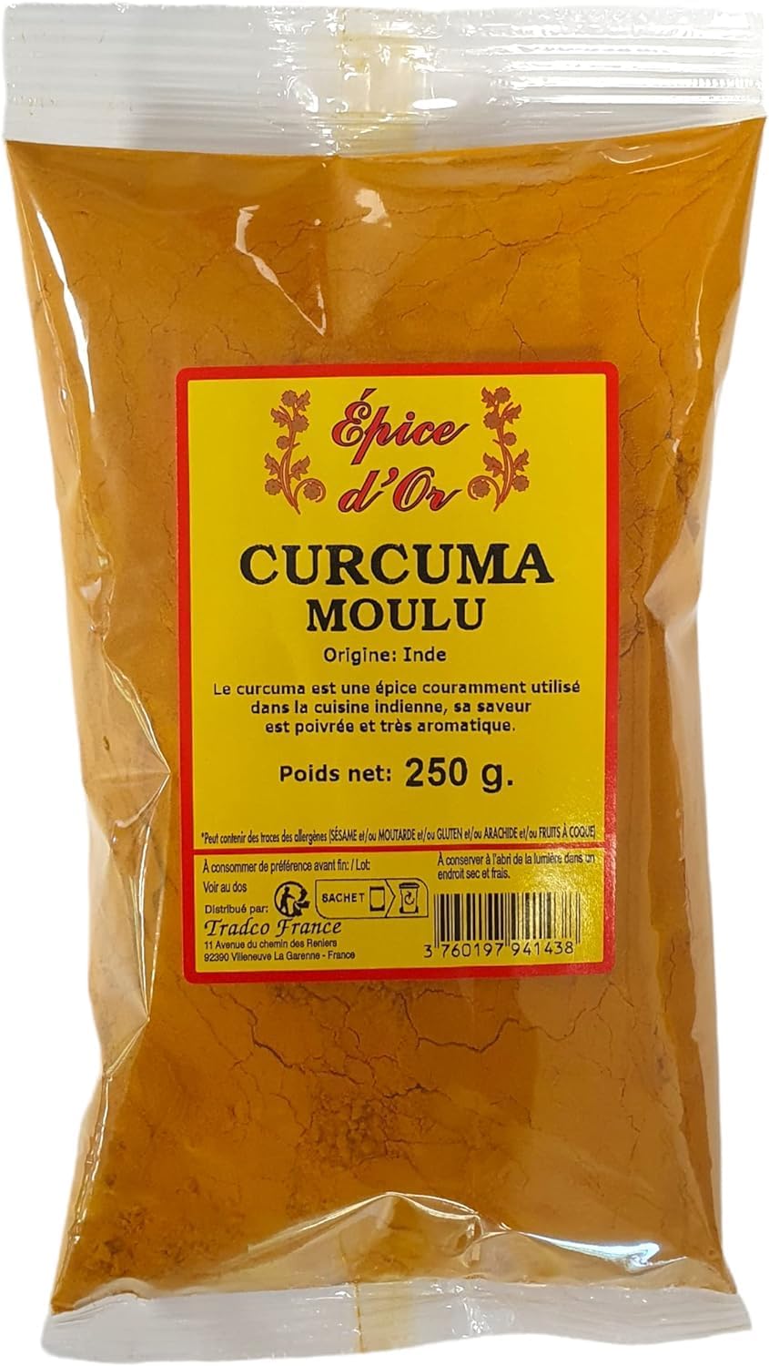 Ground Turmeric 250g – Golden Spice, Pure and Natural, Vegan, No Dyes, No Additives or Preservatives.